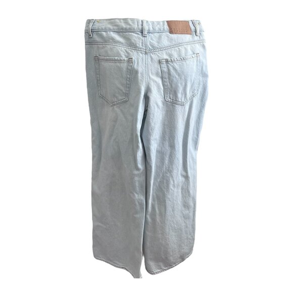 PacSun Casey Light Indigo Ripped Knee Low Rise Baggy Jeans Size 25x29 - Picture 2 of 9